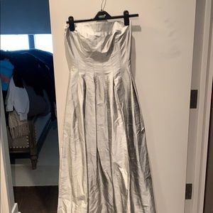 Silver linen prom or dress. Never been worn